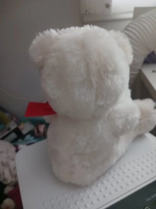 Oso de peluche blanco con corazón I Love You