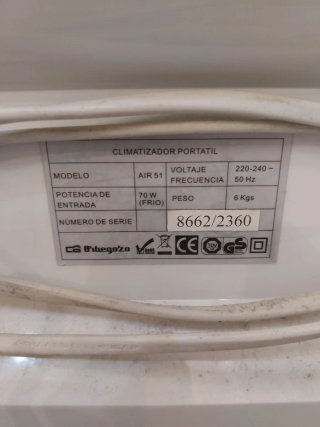 Orbegozo Climatizador Portátil con Depósito