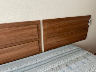 Cabeceros de madera color nogal