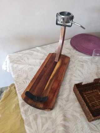 Soporte Jamonero Madera y Metal