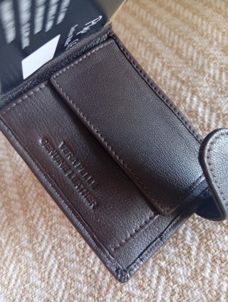 Cartera de piel legítima para hombre