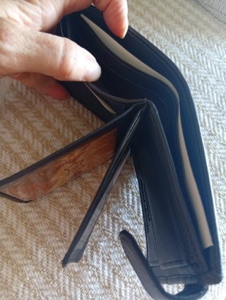 Cartera de piel legítima para hombre