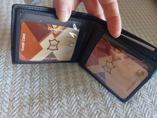 Cartera de piel legítima para hombre