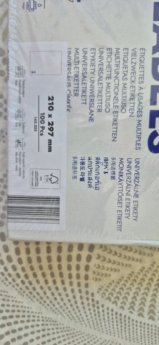 Etiquetas Multiuso Lyreco A4 100 uds