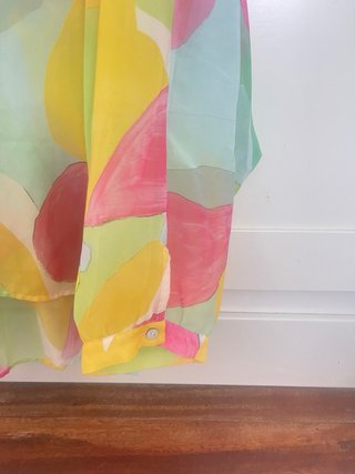 Blusa Zara vaporosa multicolor