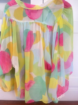 Blusa Zara vaporosa multicolor