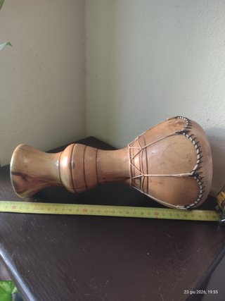 Tamburello artigianale in legno e pelle