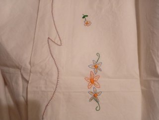 Sábanas de algodón con bordado floral