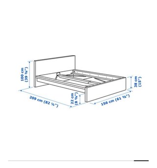 Cama 135 cm de madera