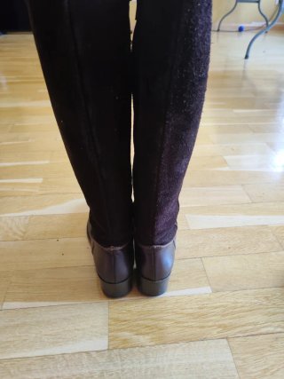 Botas de piel marrón talla 39. Muy nuevas