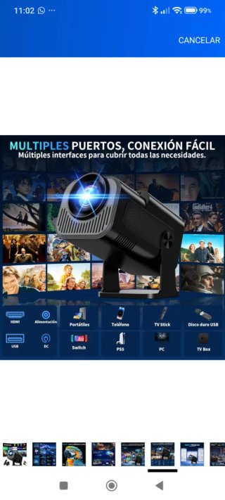 Proyector Portátil 4K Nuevo a estrenar
