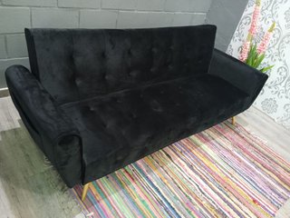 Sofá Cama Negro de 3 Plazas