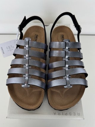 Sandalias Geox Plata Talla 38 nuevas