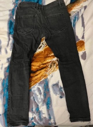 Pantalón Pitillo Negro/Gris Oscuro