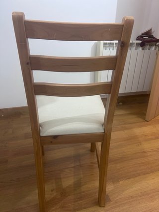 4 Sillas TONSTAD efecto roble/beige claro
