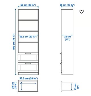 Estantería Brimmes IKEA Blanca con Cajones