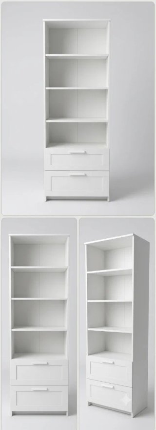 Estantería Brimmes IKEA Blanca con Cajones