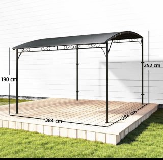 Pérgola de pared 2,8x3,8m