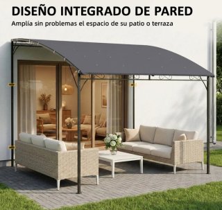 Pérgola de pared 2,8x3,8m