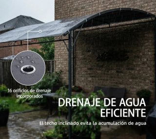 Pérgola de pared 2,8x3,8m