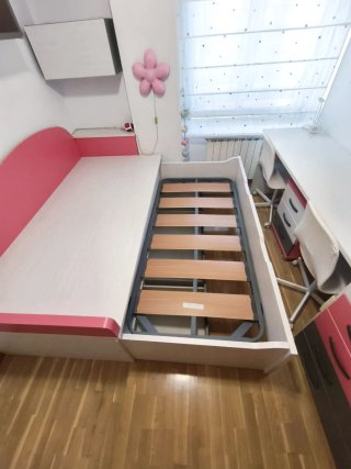 Dormitorio juvenil de 2 camas 90x190 y más muebles