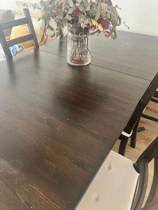 Conjunto de mesa grande comedor con 6 sillas.