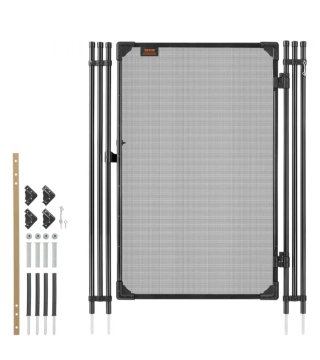 Puerta valla piscina aluminio y malla 1.2m