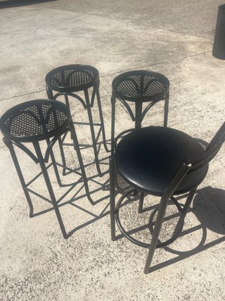 Taburetes de bar negros (4 unidades)