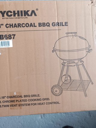 Barbacoa Redonda HYCHIKA Ø47cm Negra