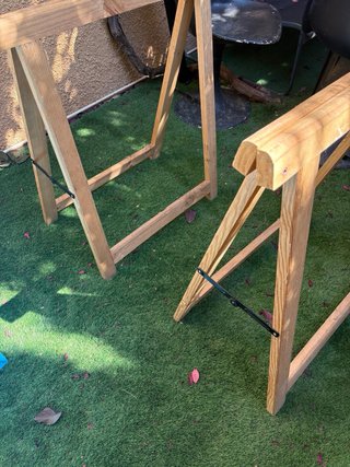 Caballetes de pino para mesa