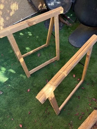 Caballetes de pino para mesa