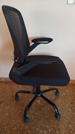Silla de escritorio ergonómica negra
