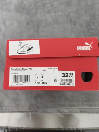 Zapatillas Puma Talla 31 Velcro Blancas