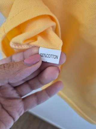 Polo Lacoste Uomo Vintage Giallo Taglia L