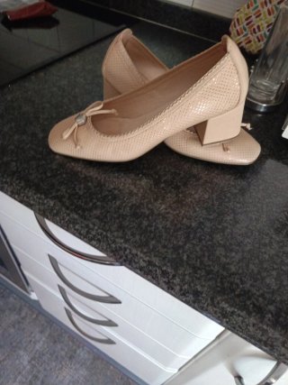 Zapatos Hispanitas Piel Beige Talla 38 Tacón 4cm