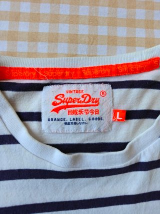 Camiseta Superdry Rayas Talla L Algodón 100%