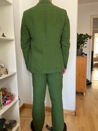 TRAJE PERCIVAL DE LINO FOREST GREEN – SIN ESTRENAR