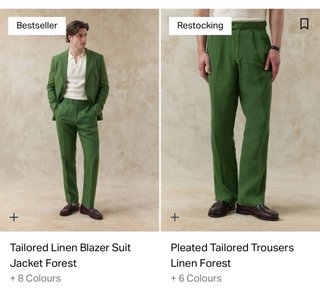TRAJE PERCIVAL DE LINO FOREST GREEN – SIN ESTRENAR