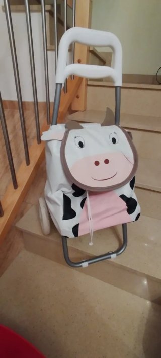 Carrito de compra infantil vaca