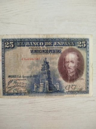 Billete 25 Pesetas Banco de España 1930