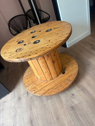 Mesa Carrete Madera Industrial