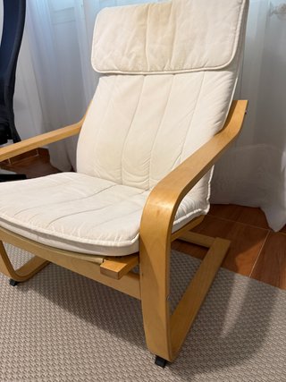 Sillón POÄNG IKEA Madera y Tela Beige