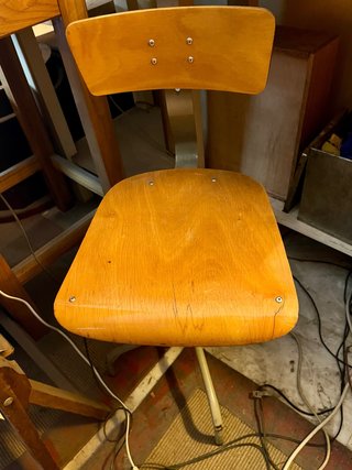 Pareja Sillas Trabajo Ajustables Madera sbedul