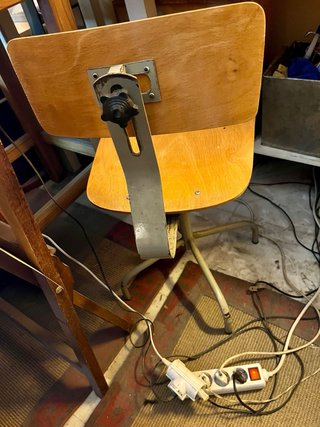 Pareja Sillas Trabajo Ajustables Madera sbedul
