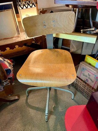 Pareja Sillas Trabajo Ajustables Madera sbedul