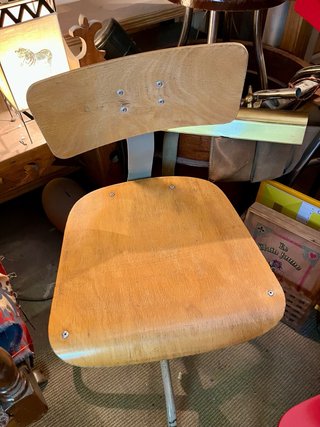 Pareja Sillas Trabajo Ajustables Madera sbedul