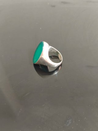 Anillo Vintage Feliu Plata 925 Piedra Verde
