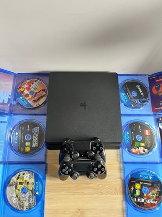 PS4 Slim 1TB + 2 Mandos + 6 Juegos [mantenimiento]