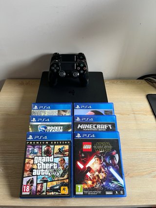 PS4 Slim 1TB + 2 Mandos + 6 Juegos [mantenimiento]