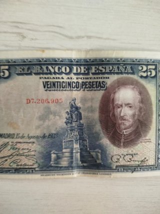 Billete 25 Pesetas Banco de España 1929